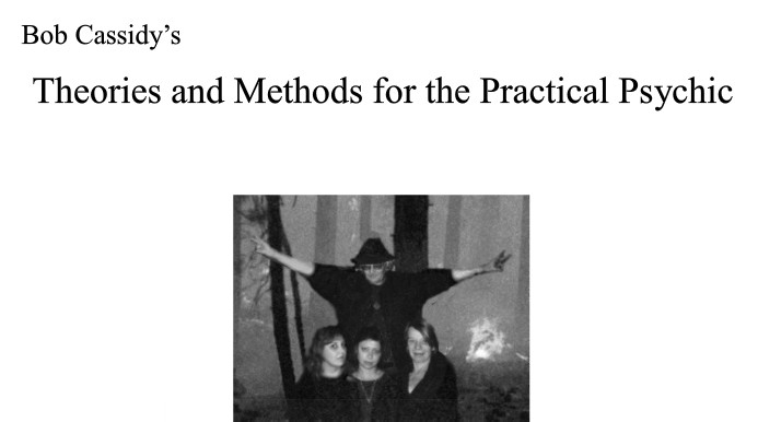 Theories And Methods For The Practical Psychic by Bob Cassidy