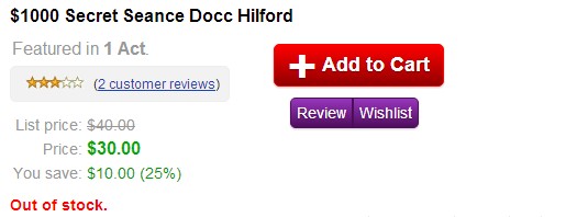 The $1000 Secret Sceance by Docc Hilford