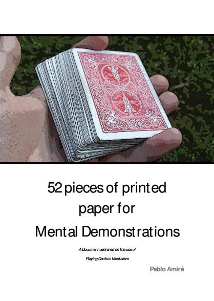 52 Pieces of Printed Paper for Mental Demonstrations by Pablo Amira