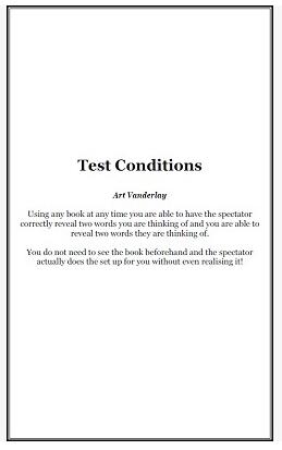 Test Conditions by Art Vanderlay
