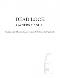 Dead Lock Owners Manual By Michael Murray