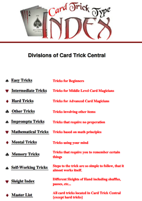 Cardtrick Central Best of Cards