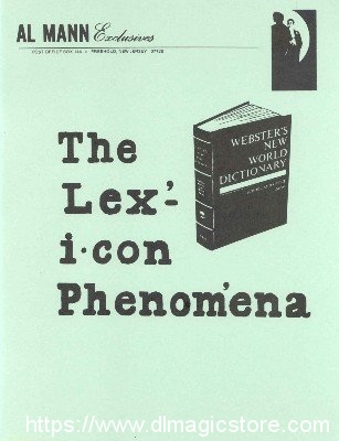 Al Mann – Lexicon Phenomenon