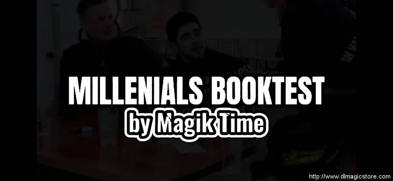 Millennial’s Book test By Magik Time Presented By Sonia Benito and Jonny Ritchie (Instant Download)