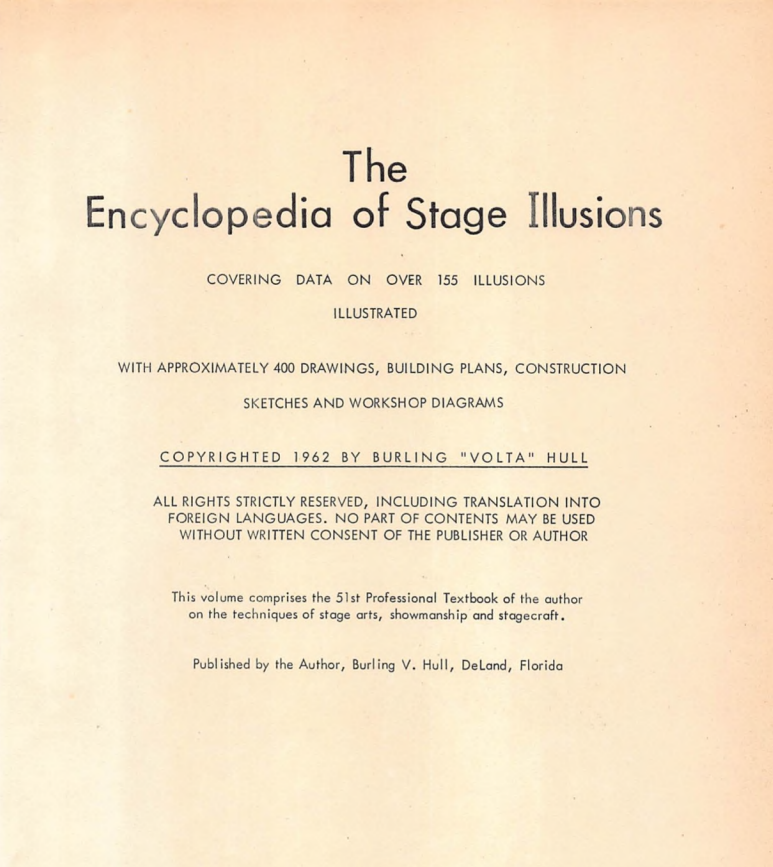 Burling Hull – The Encyclopedia of Stage Illusions