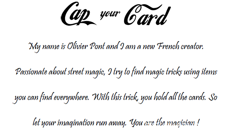 Cap your Card by Olivier Pont
