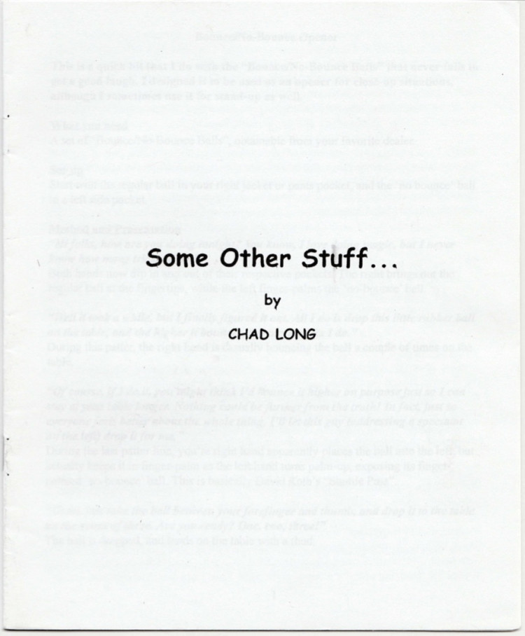 Chad Long – Some Other Stuff