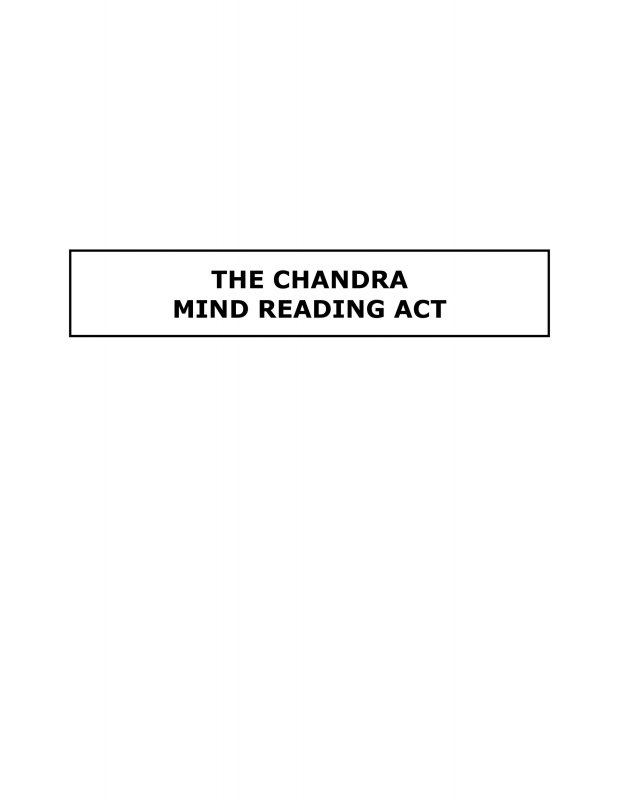 Chandra Mind Reading Act by James S. Harto