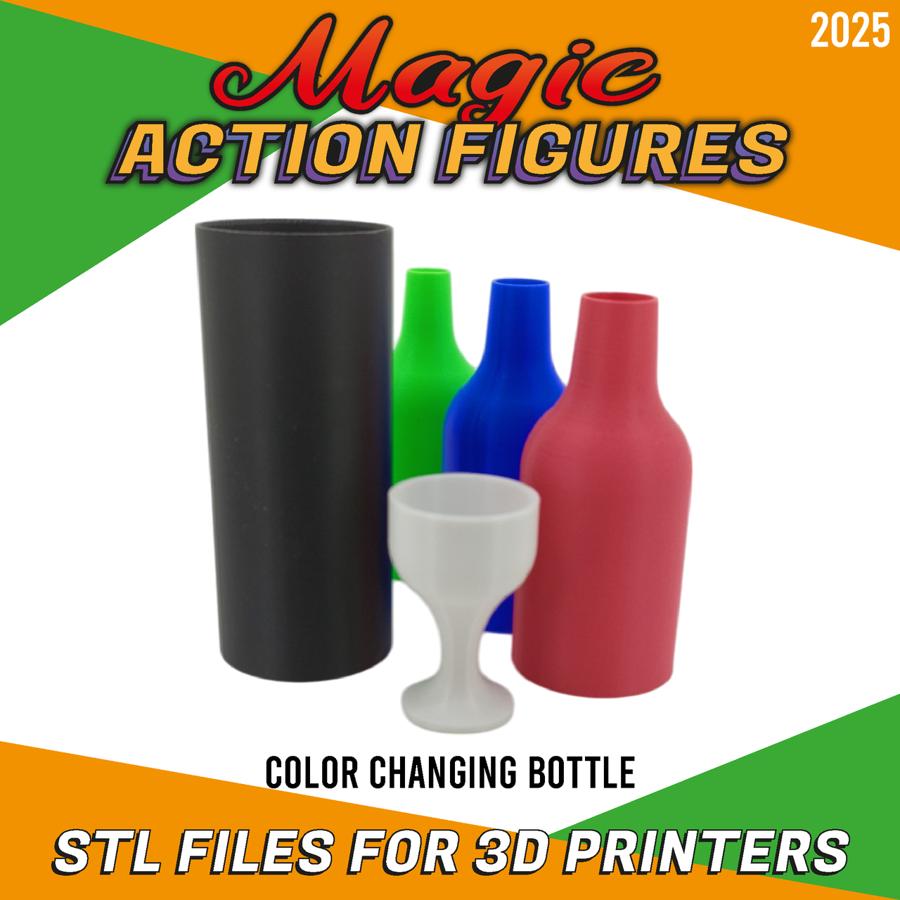 Color Changing Bottle – 3D Printable Action figure CREATIVITY LAB