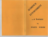 Eugene Burger – Audience involment Lecture Notes
