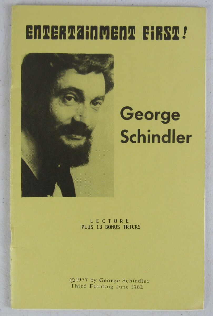 George Schindler – Entertainment First Lecture Notes