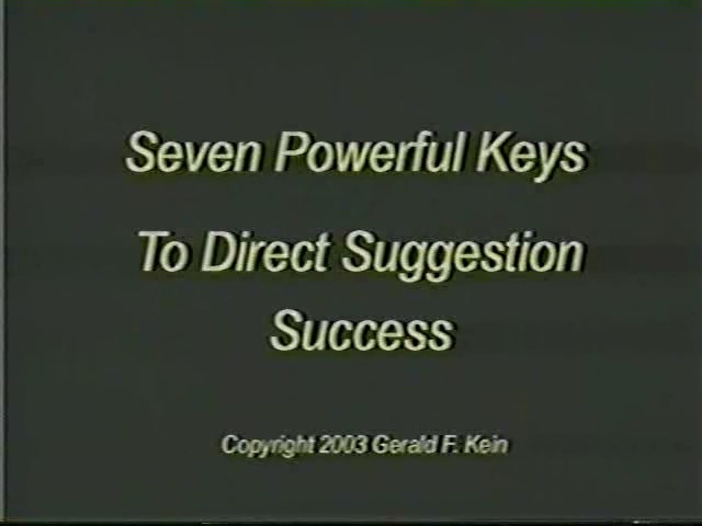 Gerald Kein – Seven Powerful Keys to Direct Suggestion Success