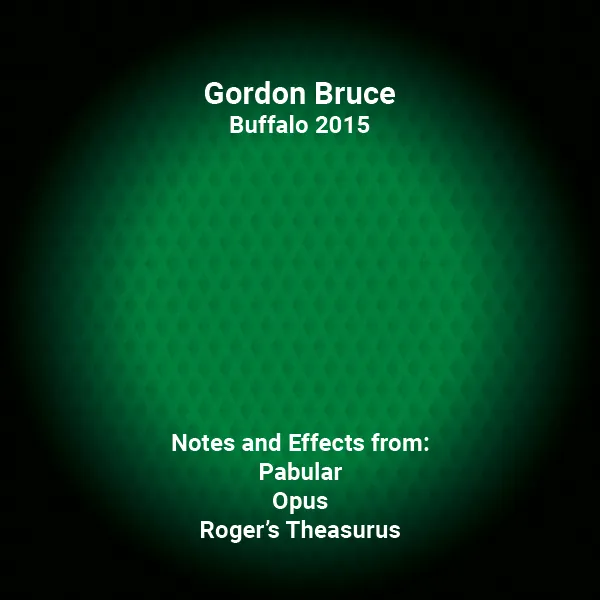Gordon Bruce – Buffalo 2015 Lecture Notes