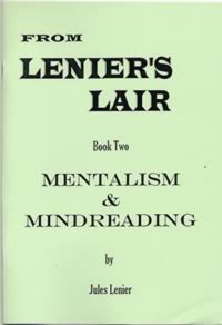 Jules Lenier – Book Two, Mentalism and Mindreading