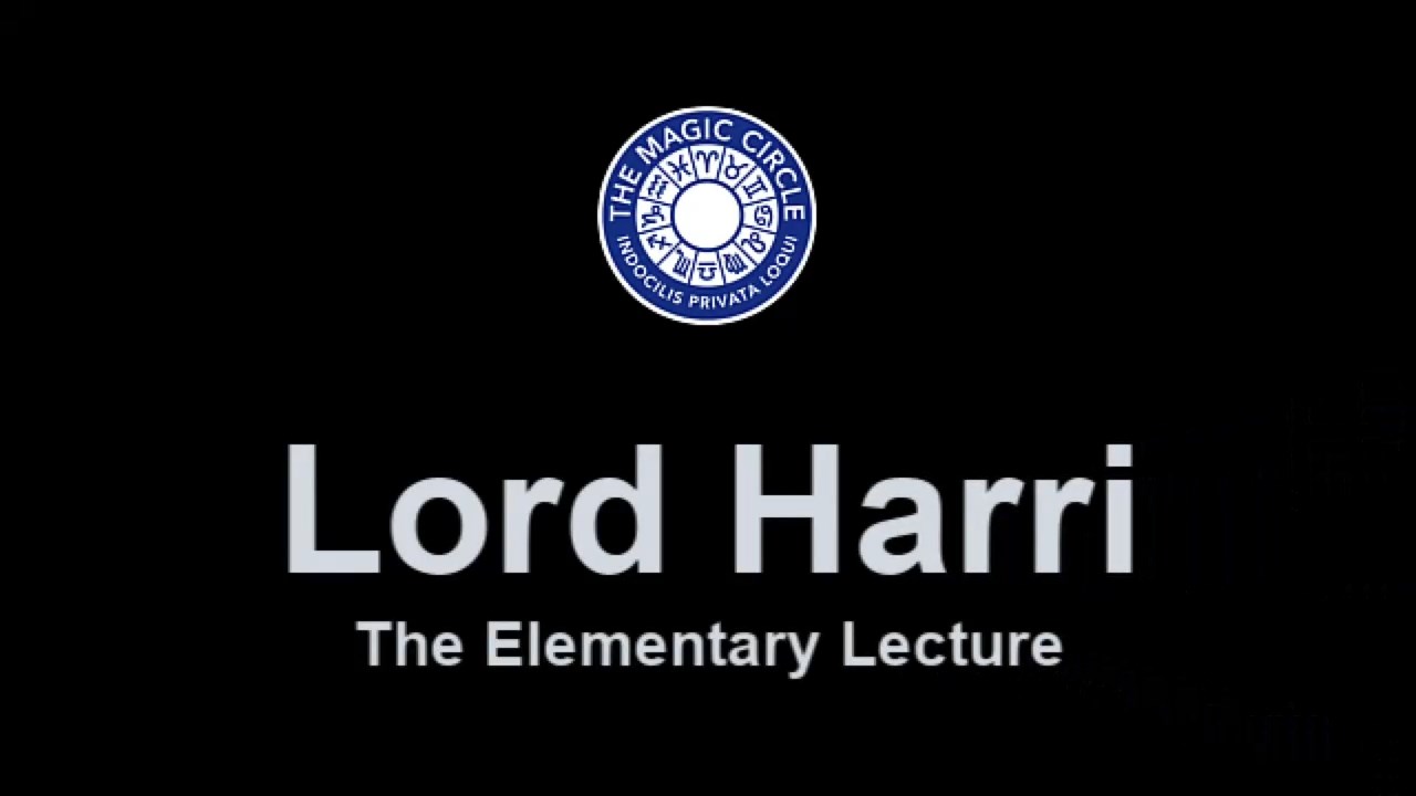 Lord Harri Lecture by The Magic Circle (November 7th 2022)