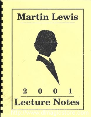 Martin Lewis – 2001 Lecture Notes