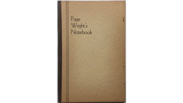 Notebook by T. Page Wright