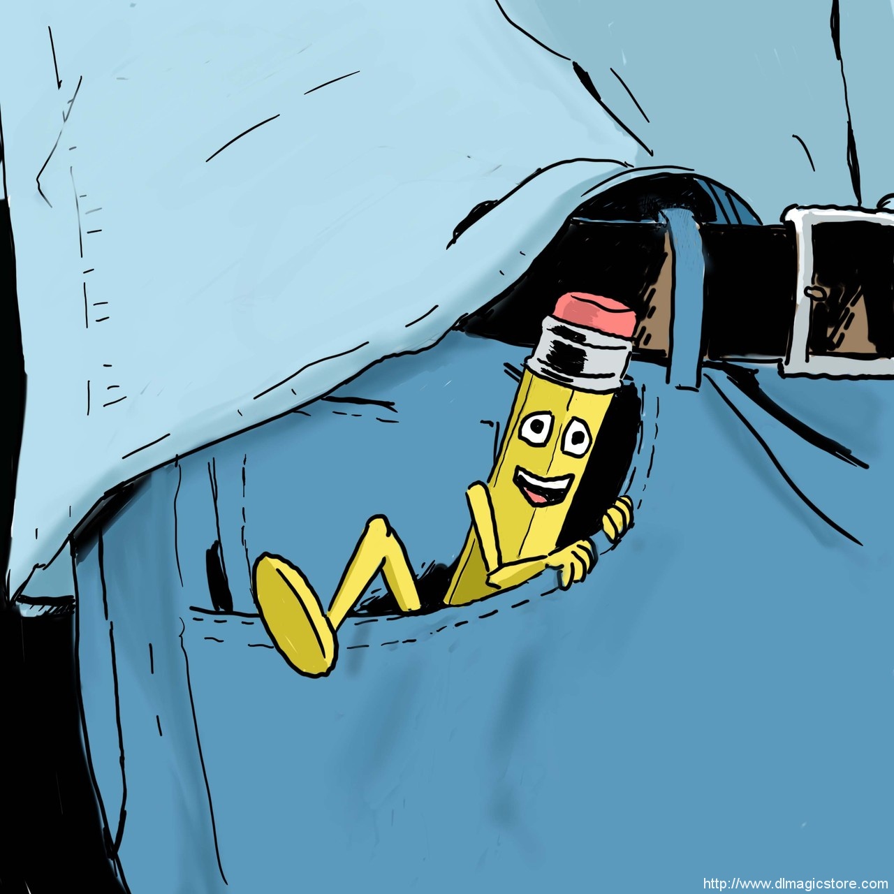 Rising Pencil From Pocket by Armen Škobalj (Instant Download)