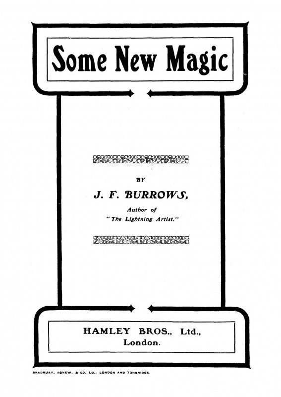 Some New Magic by J. F. Burrows