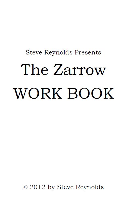 Steve Reynolds – The Zarrow Work Book