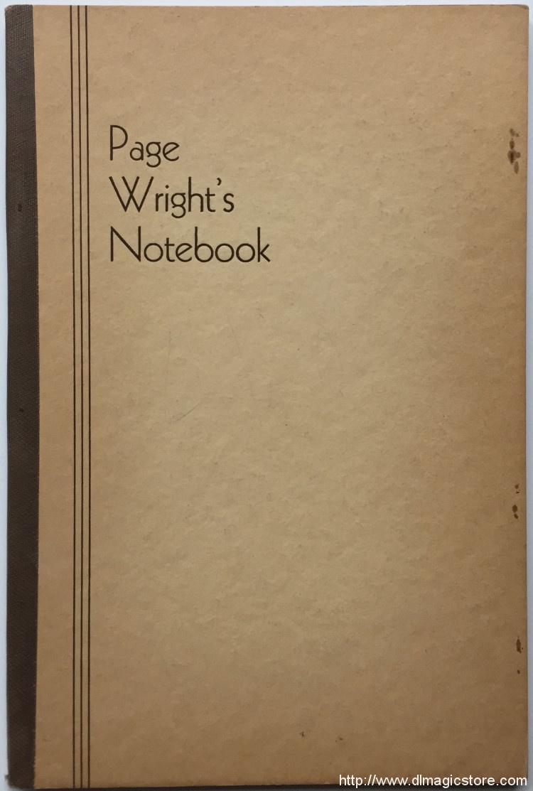 T. Page Wright – Notebook