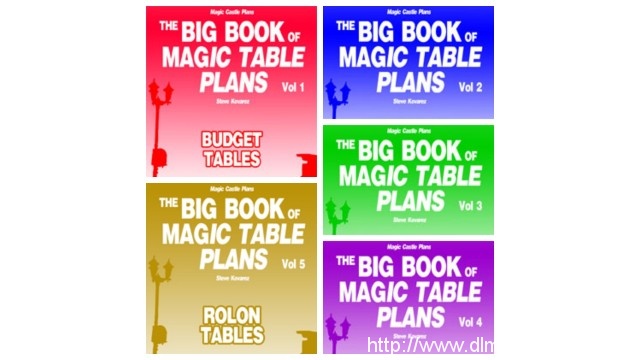 The Big Book Of Magic Table Plans (1-5) by Steve Kovarez