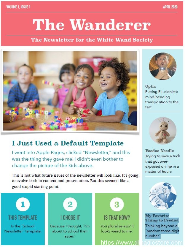 The Jerx – Newsletter March 2020 – The Wanderer Issue 1