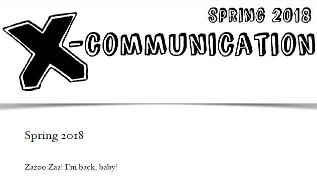 The Jerx – X-Communication Spring Issue 2018 by Andy Jerx
