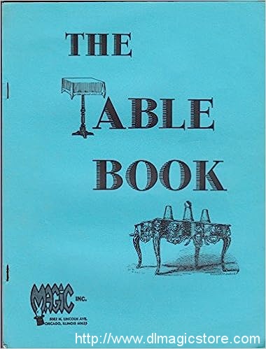 The Table Book By Gene Gloye