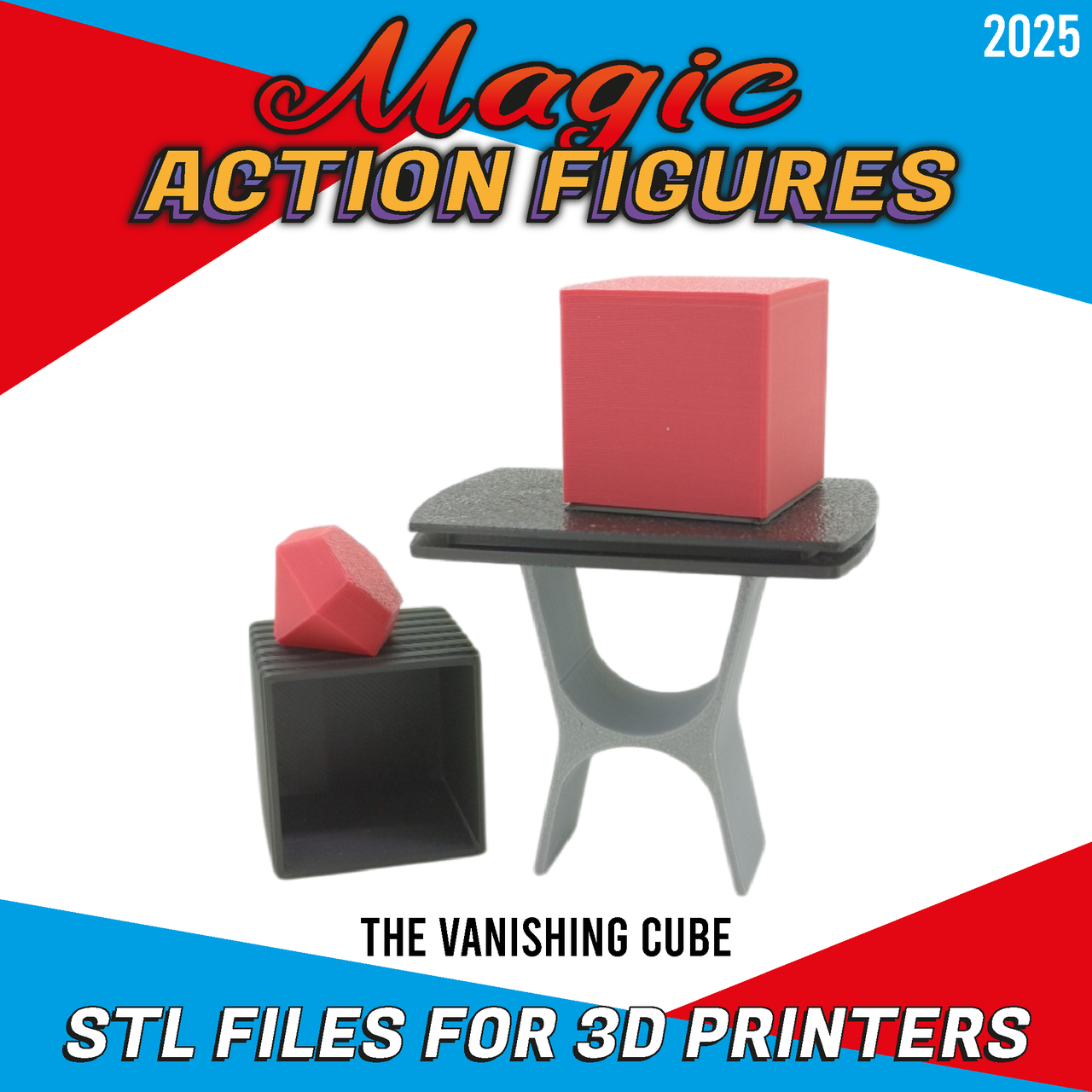 The Vanishing Cube – 3D Printable Action figure CREATIVITY LAB (Instant Download)
