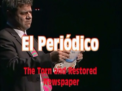 Torn and Restored Newspaper by Antonio Romero