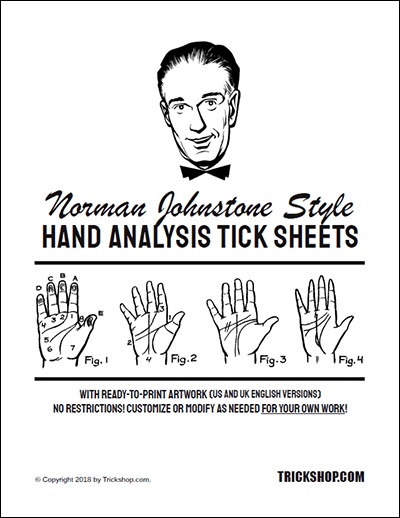 Norman Johnstone – NJ Style – Hand Analysis Tick Sheets