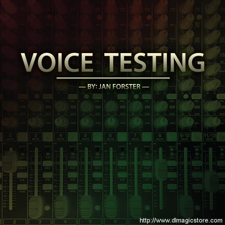 Voice Testing by Jan Forster (Instant Download)