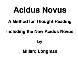Acidus Novus Plus included by Al Mann