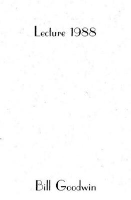 Lecture 1988 by Bill Goodwin