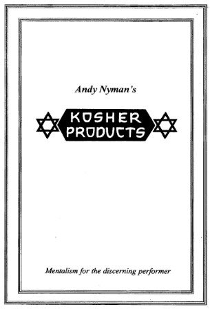 Kosher Products by Andy Nyman