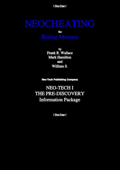 Neocheating by Frank R Wallace